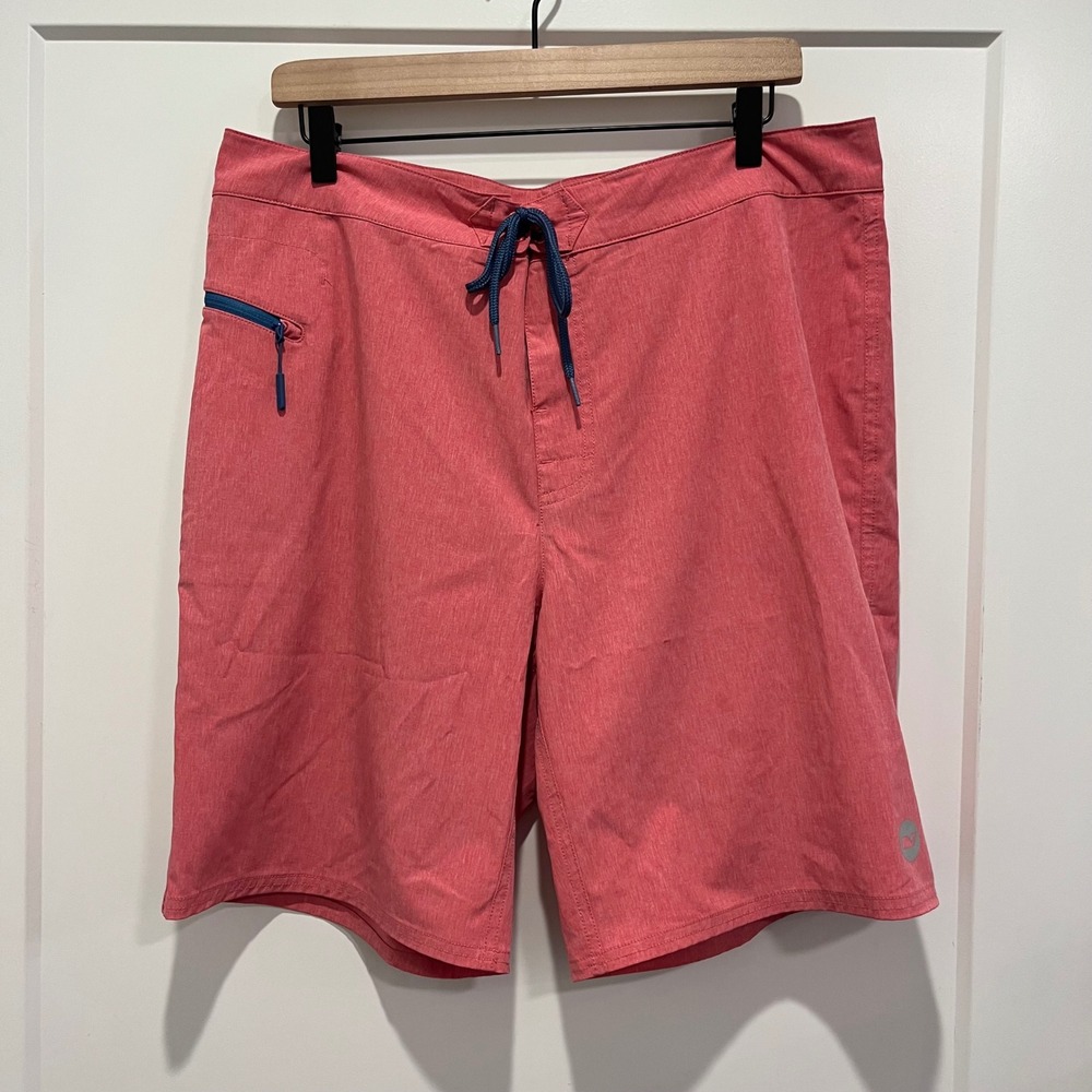 Vineyard Vines Mens Chappy Board Shorts Red Heathered Swim Trunks Size 35
